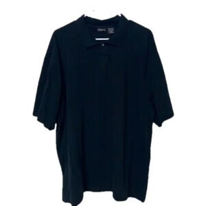 Imperfect collar shirt men’s black 2XL collar shirt George 100% cotton